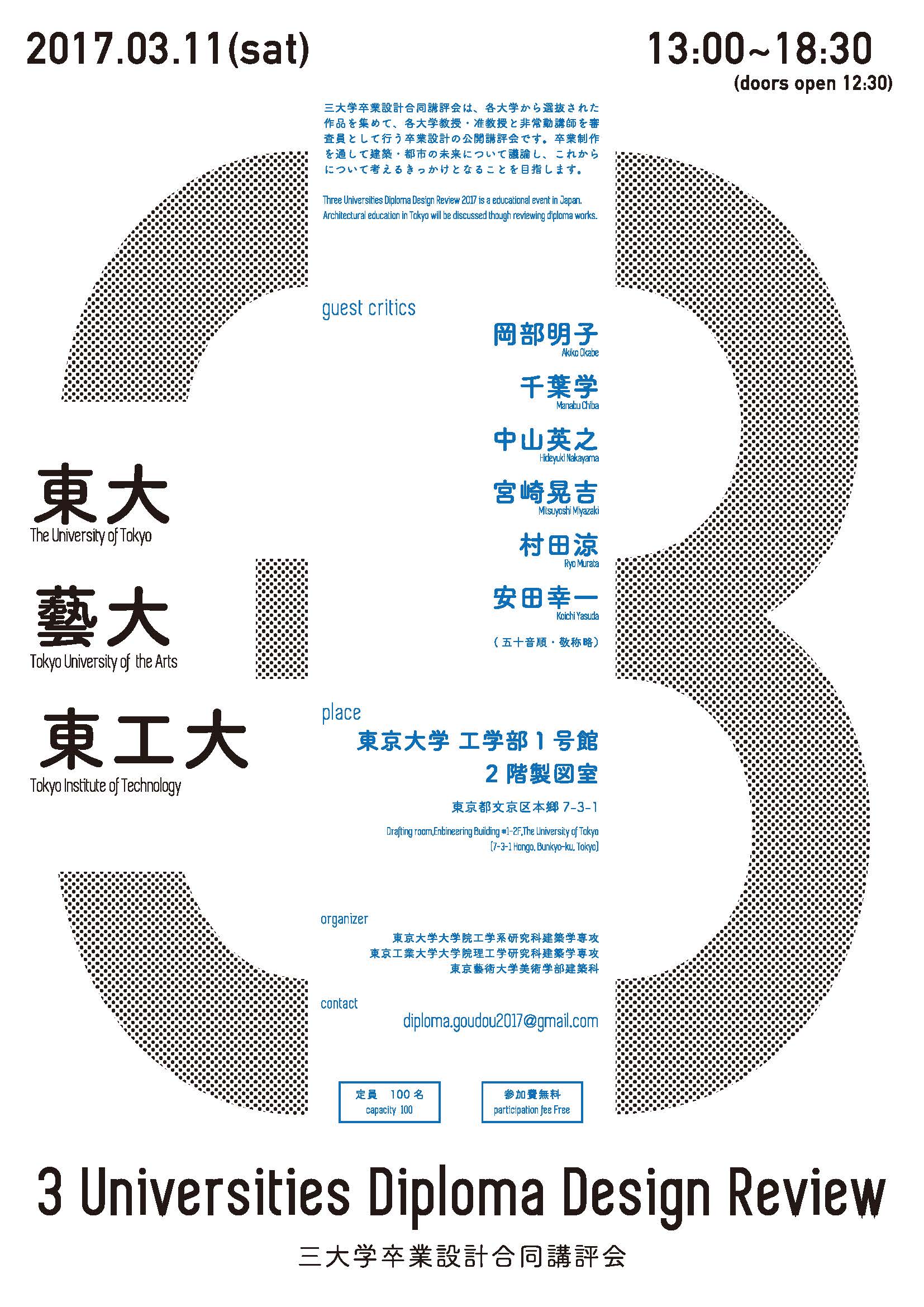 16年度卒業設計合同講評会 Department Of Architecture